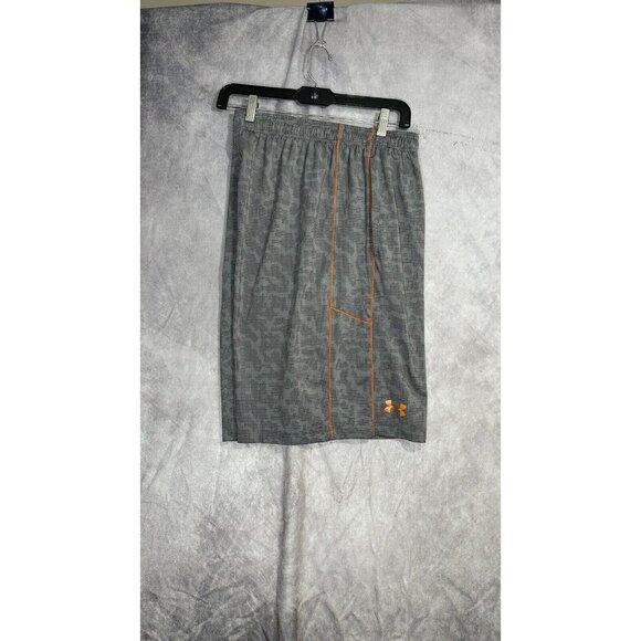 under armour athletic‎ shorts Gray Orange Tie Elastic Waist Light Weight Large - Picture 1 of 10